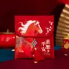 Tecido Brocado com Borlas Ano do Cavalo Envelopes Vermelhos Estampados para Festival da Primavera Saudações de Ano Novo Novo Estilo Chinês Ano do Cavalo Boa Sorte Envelopes Vermelhos Atacado