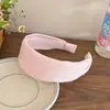 Faixa de Tecido de Aba Larga Estilo Coreano para Mulheres, Cobrindo a Linha do Cabelo, Fazendo o Rosto Parecer Menor, Faixa de Cabelo Não Apertada, Presilha de Cabelo, Acessório de Cabelo para Primavera e Verão