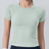 Tops Esportivos Leves e Frescos de Verão para Mulheres, Camisetas Curtas de Gola Redonda, Roupas Sexy Slim Fitness, Roupas de Secagem Rápida de Celebridades da Internet