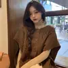 Suéter Japonês Estilo Preguiçoso Inspirado em Chanel para Primavera e Outono de 2026, Camada com Colete de Tricô para Mulheres