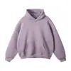 Nueva Sudadera con Capucha y Cremallera de Forro Polar Suelta de Hombro Caído de Color Sólido de Moda Otoño e Invierno para Hombres y Mujeres en Stock al por Mayor