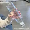 Garrafa Viajante do Tempo, Copo de Vidro Graduado, Portátil, Aparência Sofisticada, Tampa Transparente, Copo para Suco, Moderno, Copo de Água Resistente a Altas Temperaturas