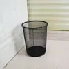 Papelera de Hierro Negro Transfronteriza Duradera para Gabinete de Cocina Malla de Alambre Cubo de Basura Oficina Hogar Papelera