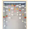 Tela de Janela Kawaii Morango Fresco Doce para Meninos e Meninas Quarto com Bay Window Cortina Sem Furo Cortina Divisória Decorativa
