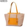 Bolsa casual das mulheres bolsa impermeável bolsa diagonal de lona com primeira camada de couro de cor sólida saco de ombro transbordamento fornecimento de fábrica