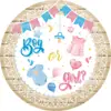 Nuevos Platos de Papel, Servilletas de Papel, Manteles, Juego de Vajilla, Suministros para Fiesta de Revelación de Género de Niños y Niñas, Montaje