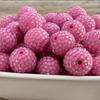 Bolas de resina perforadas de 10 mm a 22 mm, color rosa claro, rojo transparente, cuentas gruesas, cuentas grandes para bricolaje