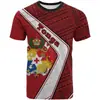 Camiseta de Tonga a la moda para hombre, Casual de verano con estampado 3D polinesio, Top de cuello redondo y manga corta, Estilo callejero