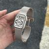 Para Apple applewatch Pulseira de relógio Milanese Metal Fivela magnética Aço inoxidável iwtchs10 Pulseira