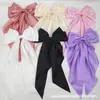 Pinza para el pelo con lazo grande de resorte, estilo Yang Zi, para mujer, pinza superior para la parte trasera de la cabeza para coleta alta con adorno de cinta para el pelo