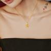 Tienda de oro con arena dorada, moda exquisita, colgante de rosa, accesorios de bricolaje, collar, regalo para mujer
