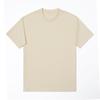 Camiseta de manga corta de algodón de doble hilo de peso pesado 260 g para hombre, marca de moda, color tierra, camisa base holgada, ropa al por mayor