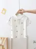 Camisetas de manga corta para niños, polos infantiles, tops de verano estampados de manga corta para niños pequeños, ropa elegante y versátil