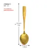 Cuchara de Postre de Acero Inoxidable Cucharilla de Té Cucharilla de Café Cuchara para Remover Cuchara Dorada Cuchara para Té de Leche Cuchara para Helado Cuchara Multiusos