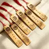 Marcadores de Livro de Bambu com os Doze Signos do Zodíaco Chinês, Lembranças Turísticas de Pontos Turísticos Chineses, Artesanato Cultural e Criativo de Bambu Personalizado no Atacado
