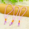 Cuerda de cáñamo fina cabeza de cuerda de tres anillos mango de cuerda bolsa de llaves accesorios de joyería cordón de borla venta al por mayor de fábrica