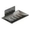 Caja de almacenamiento de jabón de lujo ligero para baño, estante para baño doméstico, escurridor de jabón para pared de inodoro, no requiere perforación