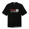 Comércio Exterior Transfronteiriço Em Estoque Derreter Conector Estilo Americano Marca Tendência High Street Retro Estampa Líquida Camiseta Casual Solta de Manga Curta