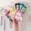 Porta-Cartões de Couro Estilo Coreano Hisocute com Display para Foto Polaroid 3 Polegadas Cartão de Refeição Estudantil Identificação de Trabalho Pingente Anti-Perda