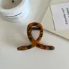 Pinza para el Cabello de Color Carey de Gama Alta con Estampado de Leopardo, Elegante Pasador de Celebridad de Internet, Accesorio para el Cabello para Recogido en la Parte Posterior de la Cabeza, Pinza de Tiburón, Modelo Nuevo