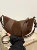 Bolsa Pequena Feminina 2024 Outono Nova Moda Retrô Crossbody Bolsa Chifre Versátil Patchwork Ombro Único Feminina Bolsa Bolinho