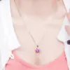Collar con colgante de estrella de cinco puntas Yihua Cadena corta coreana para clavícula Colgante de ráfaga de estrella Regalo Colgante de piedra del amor