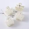 Presilha de Garra Pequena Pérola Vintage Estilo Francês para Mulheres, Presilha Tubarão da Moda com Toque de Luxo, Acessório de Cabelo Estilo Coreano e Japonês