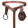 Alquimia Medieval Cuero PU 3 Corchos Botellas de Poción Bolsa de Cintura Fantasía Bolsa Lateral Bolsa de Cintura Medieval Accesorios
