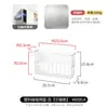 Estante de almacenamiento de pared lateral para refrigerador, colocado detrás de la puerta de entrada, para guardar film transparente y suministros de cocina; caja de almacenamiento magnética de pared