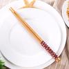Hashis de Bambu para Casa Restaurante Panela Quente Utensílios de Mesa Cozinha Casa 100 Cor Madeira Maciça Pontiagudos Longos Hashis para Uso Diário