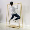 Luxo Leve Dourado Cabide de Prateleira de Loja de Roupas Femininas Cabide para Roupas ao Vivo Arara de Roupas de Chão Arara de Exposição para Loja de Roupas