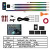 Iluminação Ambiente para Carro Novo, Iluminação Interna de Carro Modificada de 256 Cores, Iluminação Decorativa Interna, Tira de Iluminação Ambiente para Painel