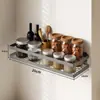 Estante de Almacenamiento de Pared para Cocina, Estante para Especias, Estante de Almacenamiento Multifuncional de Pared sin Taladro