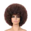 Peluca Negra Esponjosa Tocado Super Grande Afro Abanico de Pelo Corto Divertidos Accesorios de Actuación