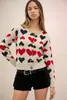 Comercio exterior transfronterizo fuente europea y americana de Amazon suéter cárdigan de manga larga para mujer con estampado de corazón del Día de San Valentín