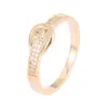 Hebilla de Cinturón Exquisita Estilo Chanel, Anillo de Zirconia Moderno, Anillo de Cobre Puro para Mujer Elegante y Versátil, Exclusivamente para Venta al por Mayor Transfronteriza