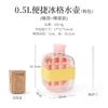Hielera Exterior con Película Hervidor Molde Casero para Cubitos de Hielo Vaso Portátil con Pajita Presionar para Sacar Hielo Molde Creativo Curling