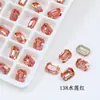 Dongzhou Cristal 6*4 Retangular Octogonal Broca Luxo Leve Brilhante Vidro K9 Nail Art Fundo Pontiagudo Diamante Acessórios para Brincos