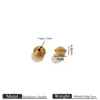 Accesorios de cuentas giratorias de acero inoxidable con rayas verticales, chapado en oro al vacío, cuentas espaciadoras para pulseras y collares de bricolaje, fabricación de cuentas metálicas vintage