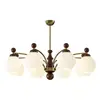 Lámpara de araña vintage estilo francés para sala de estar, nuevo modelo 2026, lámpara de cristal retro americana para pasillo, comedor y dormitorio