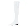 Botas Largas Estilo Europeo y Americano Otoño e Invierno Color Caramelo Tacón Grueso Tacón Medio Modernas Elegantes y Hermosas Talla Grande para Mujer Botas Hasta la Rodilla Botas Largas