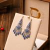 2026 Estilo Nuevo Aretes Pequeños Cortos Brillantes con Goteo de Aceite Multicapa Aretes de Tótem de Llama Estilo Exótico Aretes Retro de Hoja