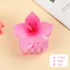 Presilha de Cabelo Colorida de Frangipani Transfronteiriça com Toque de Luxo, Presilha de Garra Pétala de Flor, Presilha de Cabelo, Presilha de Tubarão, Garra de Cabelo Flor de Pessegueiro em Cor Gradiente