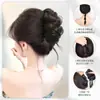 Novo Estilo Coque Alto de Cabelo Longo Cacheado com Mechas Realistas, Coque Falso, Presilha de Cabelo, Acessório de Cabelo Coque Florido, Coque Alto para Penteado