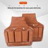 Alicate de couro de primeira camada conjunto de cinco juntas aninhado eletricista trabalho kit caso de construção de proteção de trabalho eletricista bolsa cintura