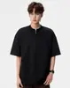 Estilo Novo de Verão 2026 Pequeno Design em V Nova Camiseta Masculina de Manga Curta de Verão com Caimento Simples e Solto