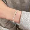 Pulsera de Lazo de Metal Niñas Verano Ins Estilo Frío Diseño Nicho 2024 Nuevo Pulsera Mejor Amiga Estudiante