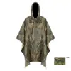 Nuevo impermeable exterior tipo capa, ligero y engrosado, portátil, adecuado para senderismo, montañismo, camping y pesca, con mangas y protección contra la lluvia