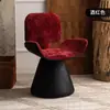 Silla de maquillaje de lujo para habitación de niñas, taburete de maquillaje estilo vintage con respaldo, silla giratoria para tocador para vestidor