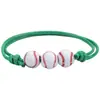 ¡Wow Amazon más vendido pulsera de baloncesto béisbol cordón encerado tejido softbol tenis fútbol Copa del Mundo accesorios de pulsera